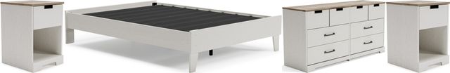 Signature Design by Ashley® Vaibryn 4-Piece White Full Platform Bed Set-0