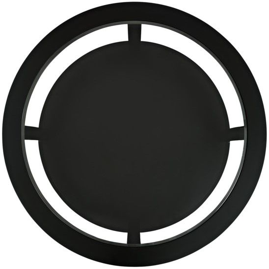 Jofran Inc. Urban Icon Glass Top Round Coffee Table with Black Base-3