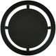 Jofran Inc. Urban Icon Glass Top Round Coffee Table with Black Base-3