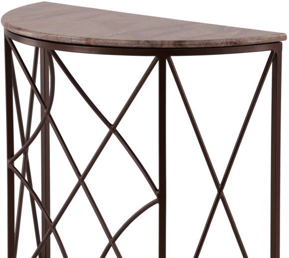 Furniture Classics Madaline Marble Top Console Table with Iron Base-4