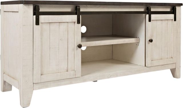 Jofran Inc. Madison County Brown/Vintage White 60" Media Console-0