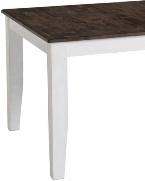 Intercon Kona Gray Dining Table with White Base-2