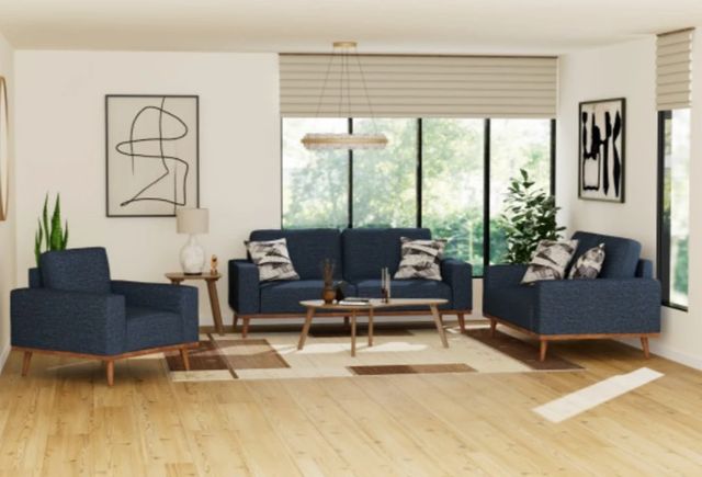 Emerald Home Heath Navy Loveseat-1