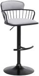 Armen Living Nash Black/Light Gray Adjustable Bar Stool-0