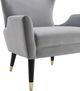 TOV Furniture Logan Grey Velvet Chair-3