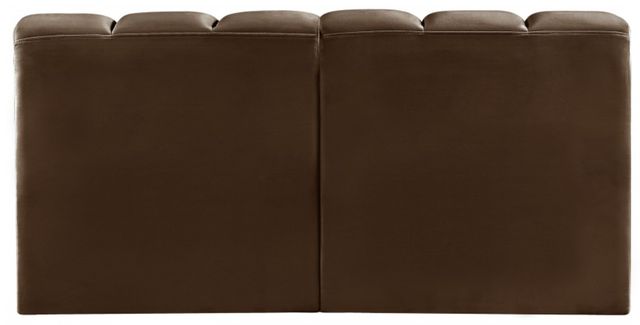 Meridian Furniture Arc 2-Piece Brown Velvet Sectional-3