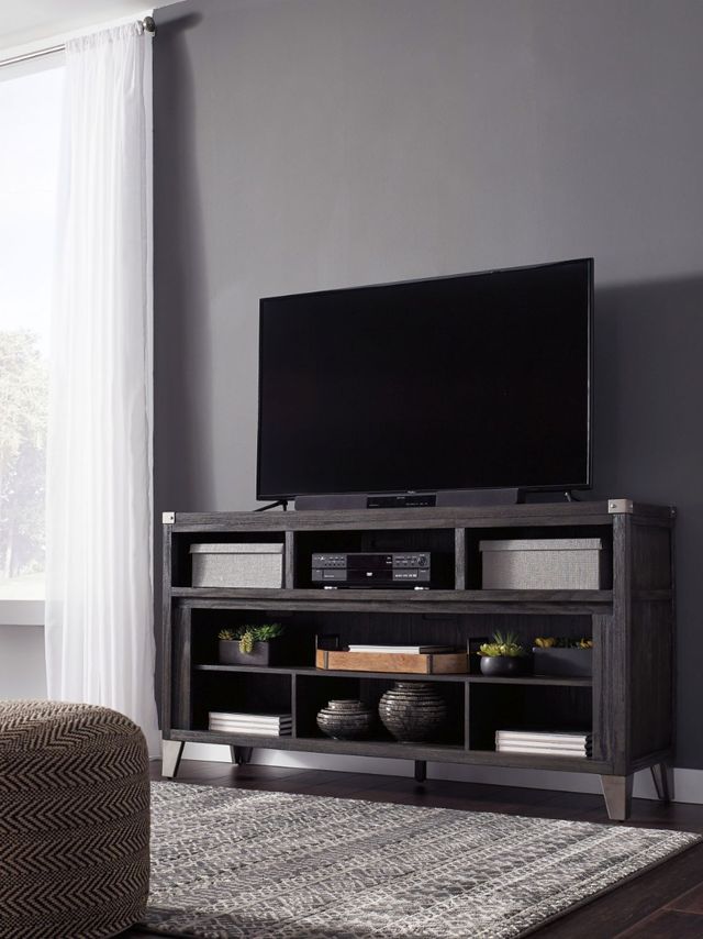 Signature Design by Ashley® Todoe Gray 65" TV Stand with Electric Fireplace-3