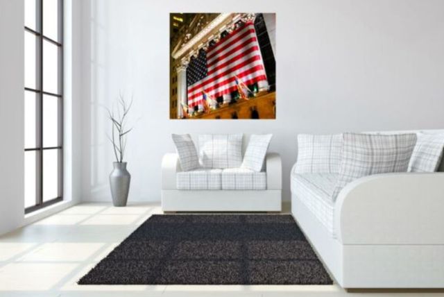 Classy Art Flag across Stock Exchange Wall Art-2