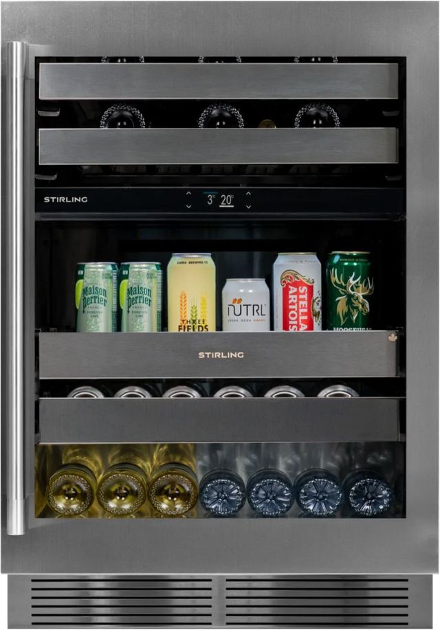 Stirling 24" 5.3 Cu. Ft. Stainless Steel Built In Beverage Center-3
