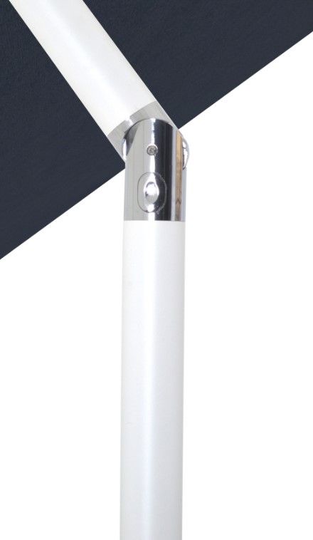 Meridian Furniture Fiji Gray/Matte White Aluminum Outdoor Patio Umbrella and Base-4