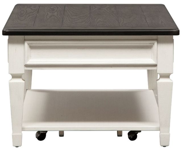 Liberty Furniture Allyson Park Charcoal Cocktail Table with Wirebrushed White Base-3