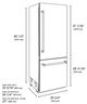 ZLINE Autograph Edition 30" 16.1 Cu. Ft. Black Stainless Steel Built-In Bottom Freezer Refrigerator with Water Dispenser and Ice Maker with Graphite Gray Interior and Polished Gold Helix Handles-1