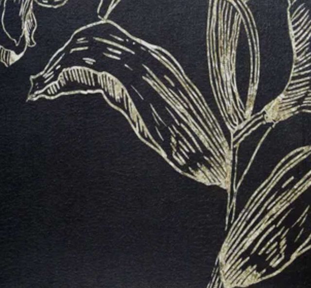 Stylecraft Golden Flower Folklore II Black/Silver Wall Art -1