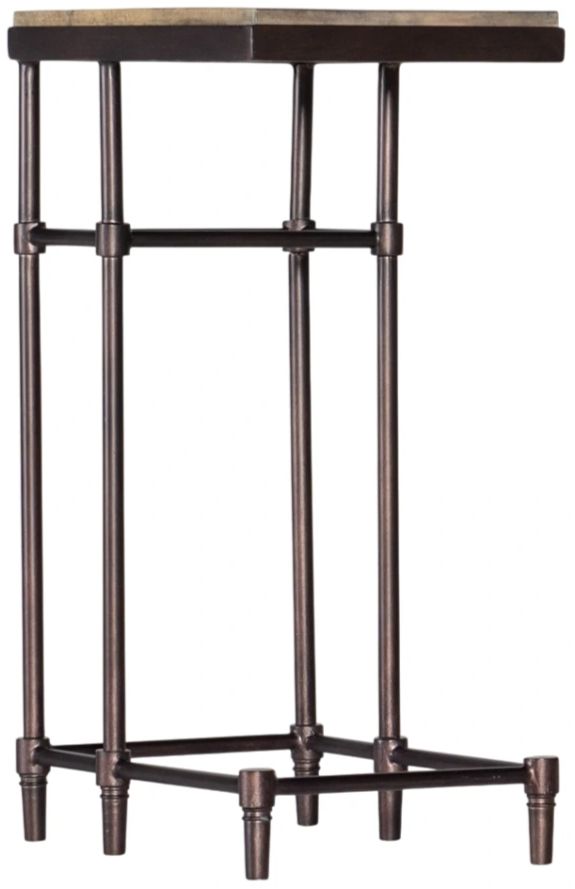 Hooker® Furniture St. Armand Light Natural Chairside Table with Antique Bronze Base-0