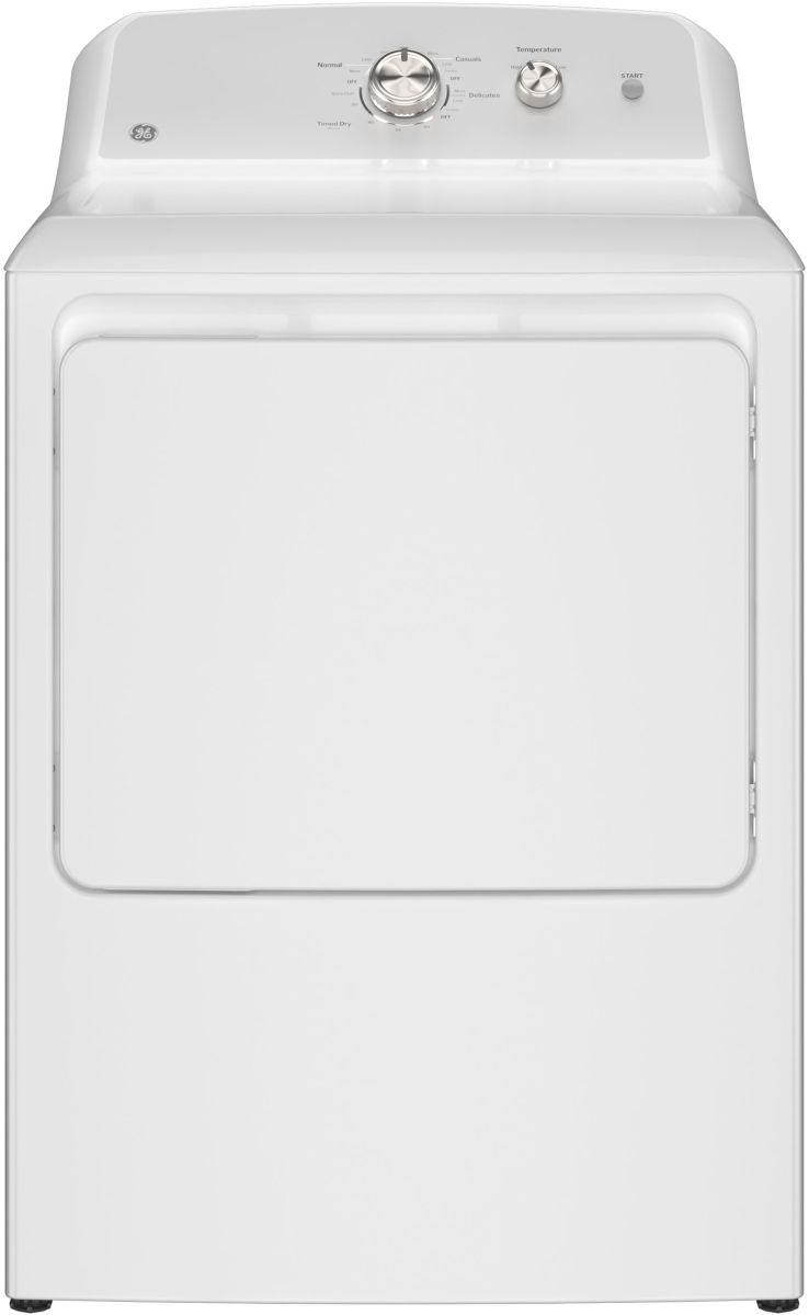 GE® 6.2 Cu. Ft. White Electric Dryer