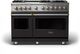 Viking® 5 Series 48" Onyx and Stainless Steel Freestanding Dual Fuel Range-0