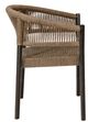 Armen Living Doris Truffle Rope Outdoor Dining Arm Chair-2