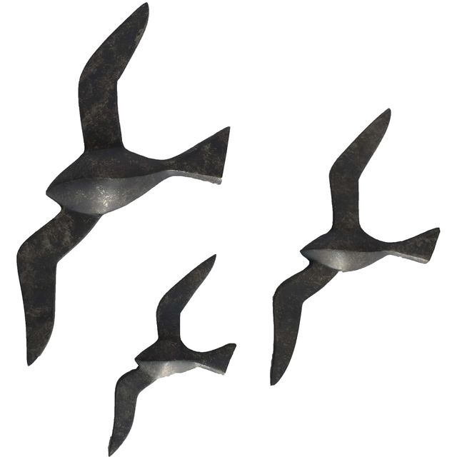 Renwil® Skyward Set of Three Charcoal Wall Art-2