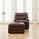 La-Z-Boy® Miles Walnut Leather Ottoman-5