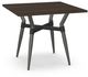 Amisco Customizable Link Birch Veneer 29.5" Square Table with Steel Legs-0
