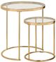 Coaster® Maylin 2-Piece Glass Top Nesting Tables with Gold Frames-0