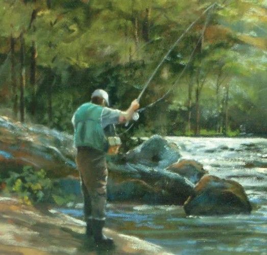 Classy Art The Fly Fisherman by Roger Bansemer Wall Art-1