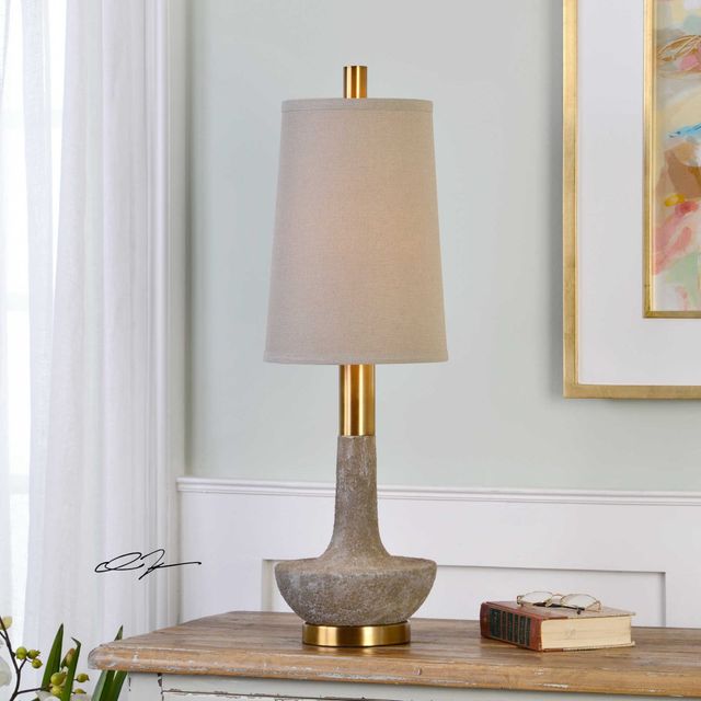 Uttermost® Volongo Stone Ivory Buffet Lamp-3