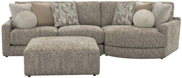 Jackson Furniture Turner 3-Piece Mushroom Modular Sectional with Ottoman-3