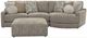 Jackson Furniture Turner 3-Piece Mushroom Modular Sectional with Ottoman-3