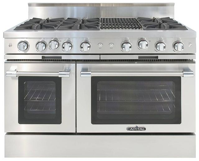 Capital Cooking™ Classic Chef 48" Stainless Steel Open Burner Pro Style Gas Range with Grill-0