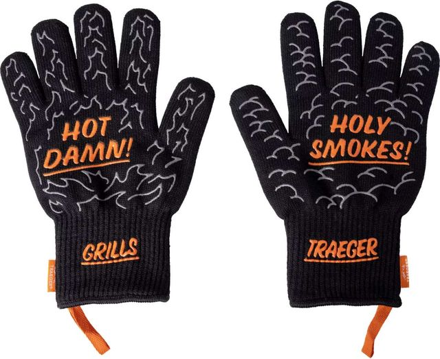 Traeger Black/Orange BBQ Mitts-1