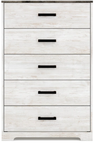 Signature Design by Ashley® Shawburn Charcoal Gray/Whitewash Chest of Drawers-2