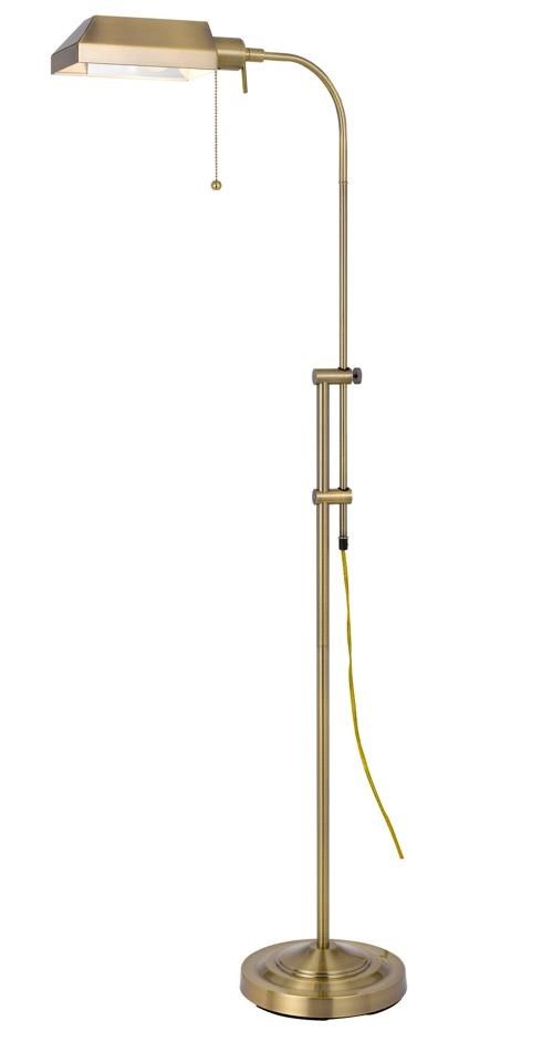 Cal® Lighting & Accessories Pharmacy Antique Brass Floor Lamp with Adjust Pole-0