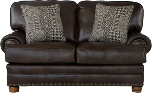 Jackson Furniture Roberto Cocoa Leather Loveseat-1