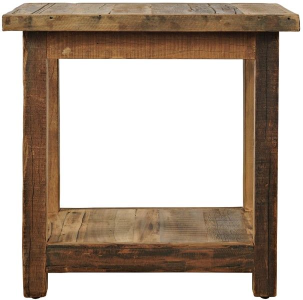 Jofran Inc. Reclamation Brown Chairside Table-2