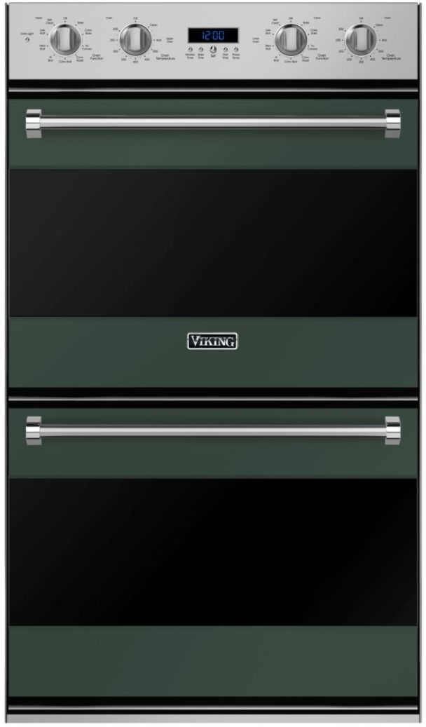 Viking® 3 Series 30" Blackforest Green Double Electric Wall Oven-0