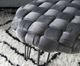Powell® Scarlet Gray Round Ottoman Stool-4