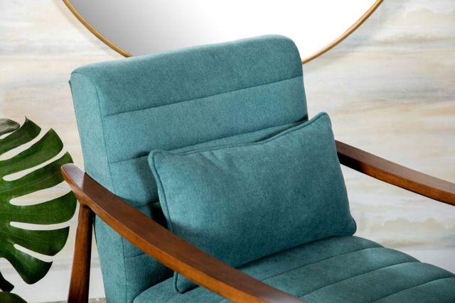 Coaster® Teal and Walnut Wooden Arm Accent Chair-1