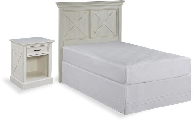 homestyles® Seaside Lodge 2-Piece Off-White Twin Headboard Set-0