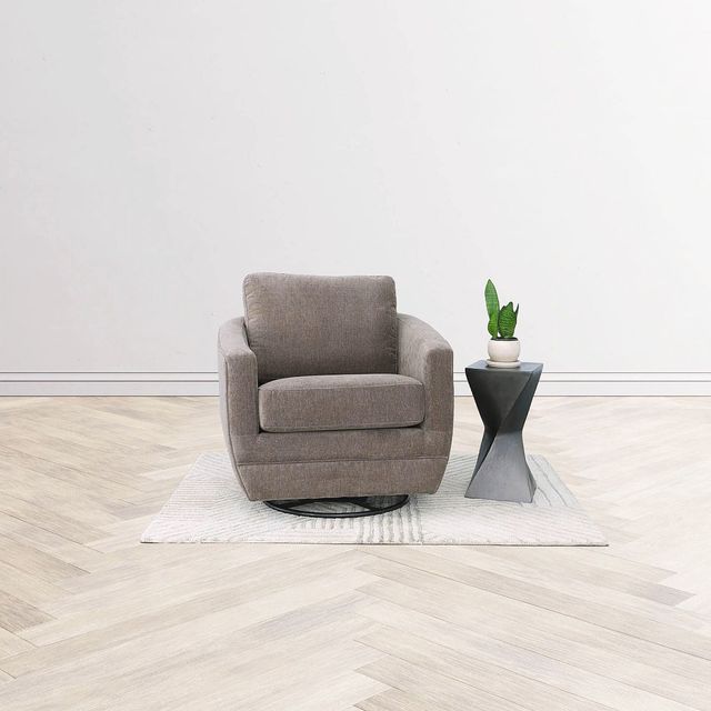 LH Home Baltimo Pecan Brown Swivel Glider Club Chair-4
