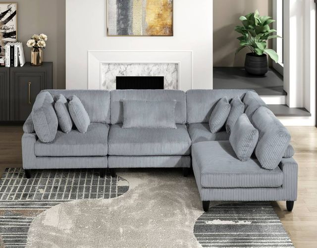 Homelegance® Robstown 4-Piece Gray Modular Sectional-1