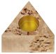 A & B Home Brown Triangle Burl Wood Candle Holder-0