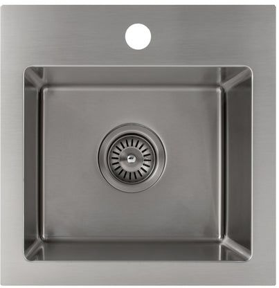 ZLINE Donner 15" Stainless Steel Topmount Single Bowl Bar Kitchen Sink-2