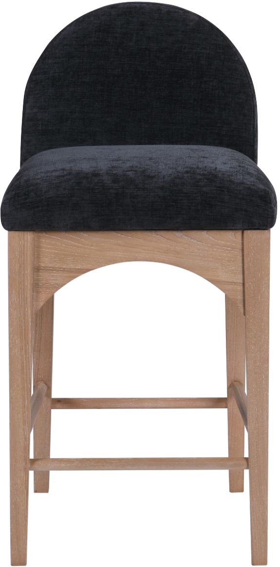 Meridian Furniture Waldorf Black/Natural Counter Stool-1