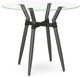 Amisco Customizable Link Clear Glass 36" Round Counter Height Table-0