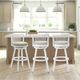 Armen Living Harper Fog/Matte White Swivel Bar Stool-2
