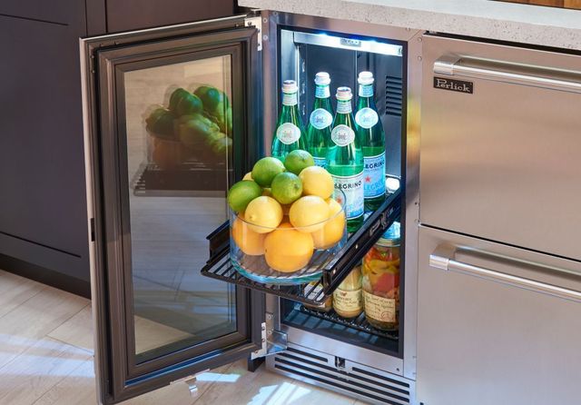 Perlick® Signature Series 15" 2.8 Cu. Ft. Stainless Steel Under the Counter Refrigerator with Glass Door-1