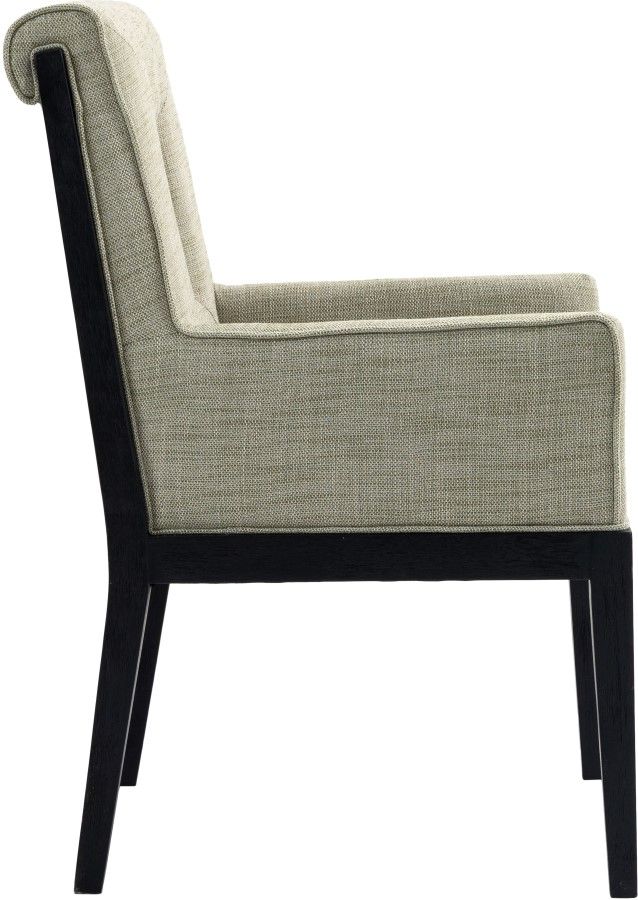 Meridian Furniture Gwendolyn Green/Black Linen Textured Upholstered Dining Chair-3