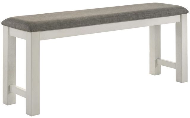 Liberty Furniture Brook Bay Carbon Gray/Textured White Counter Bench-0