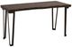 International Furniture Direct Walnut Reddish Brown Sofa Table with Black Base-0